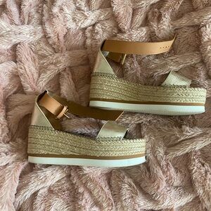 See By Chloe Tan Espadrille Wedges
